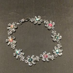 Rainbow stone bear bracelet